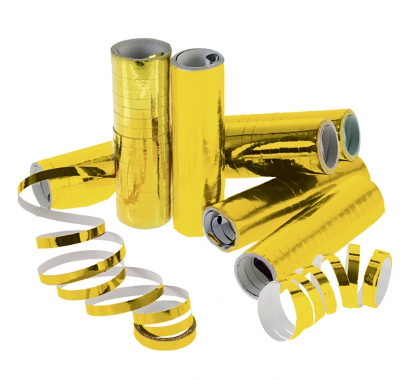Gold Metallic Folienluftschlangen 4m