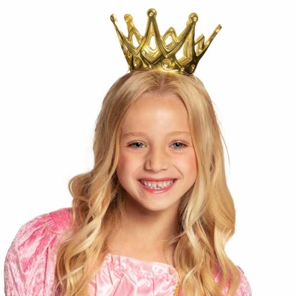Einfache Plastik-Krone mit Klettverschluss - Prinzessinnen Deko