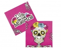 Servietten Sugar Skull Mexikoparty, 12er Pack