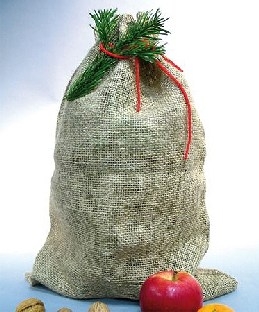 Kleiner Weihnachts-Jutesack, 35x50cm