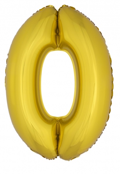 XL-Folienballon Zahlen, gold, 102cm groß