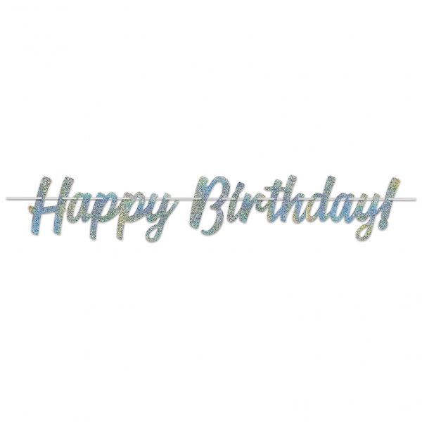 Buchstabengirlande Happy Birthday, 152 cm