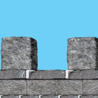 Dekofolie Burg-Zinnen, 9 m breit, 50 cm hoch