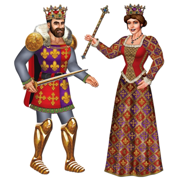 Cutout-Figuren Königspaar - Mittelalter Deko