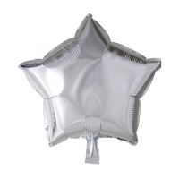 Folienballon Silver Star, 46 cm