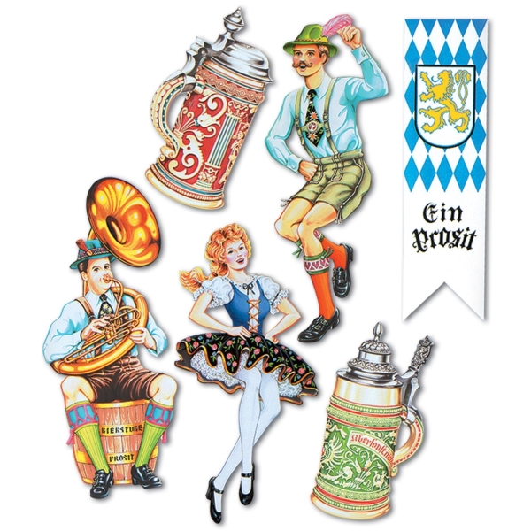 Cutout Set Ein Prosit - Oktoberfest Partydeko