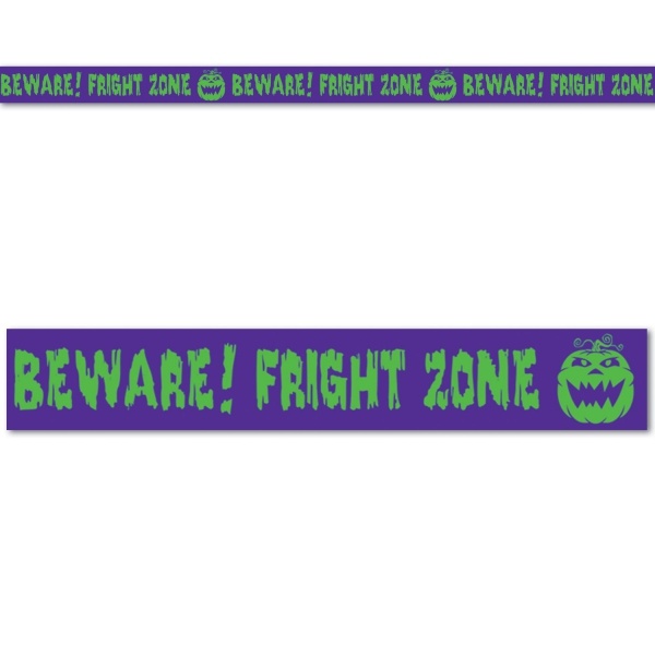 Absperrband Beware! Fright Zone! 6 Meter