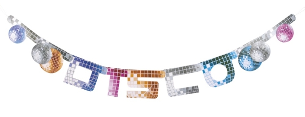 Party-Extra Buchstabengirlande Disco, 180 cm