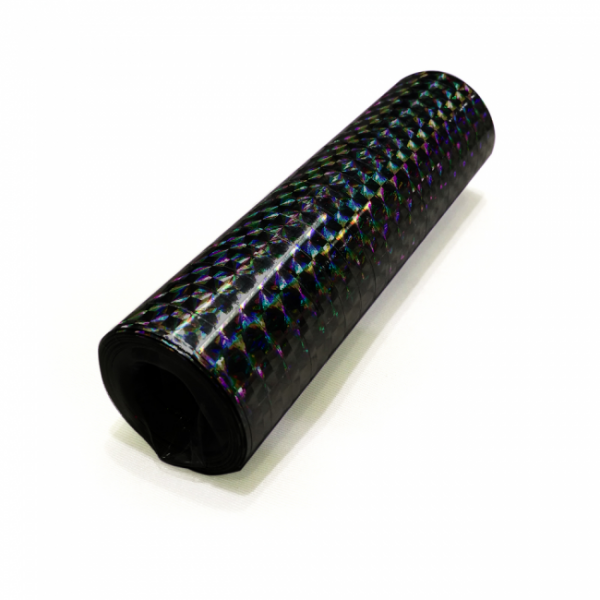 Glitzer-Luftschlangen, holographisch, schwarz - Glamour Deko