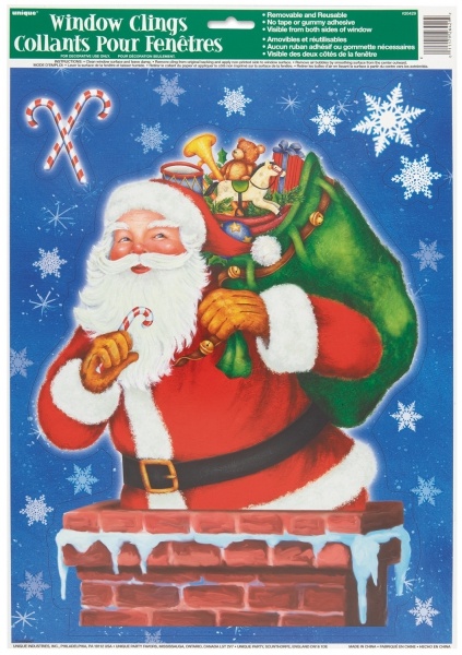 Folien-Aufkleber Weihnachtsmann 35cm