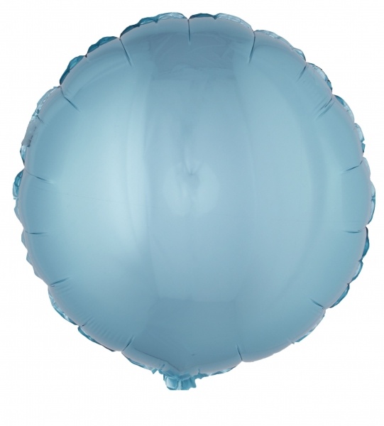 Folienballon rund, hellblau - Babyparty Deko