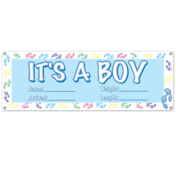 Mega-Partybanner It's a Boy - Babyparty Deko