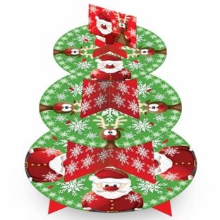 Cupcake-Ständer Rudolf + Santa, 35 cm hoch