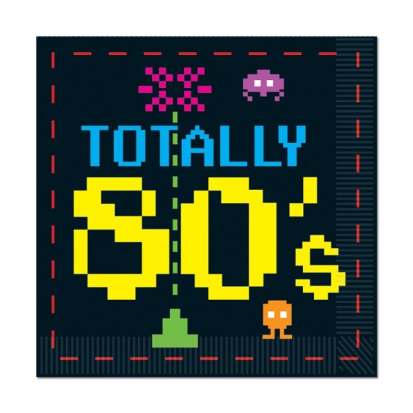 Servietten 80er Jahre 8-bit Videospiel, 16er Pack