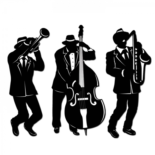Jazz Trio Cutout-Figuren - Goldene 20er Jahre Deko