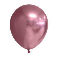 10 Mirror Luftballons, chrom, rosa, 30 cm