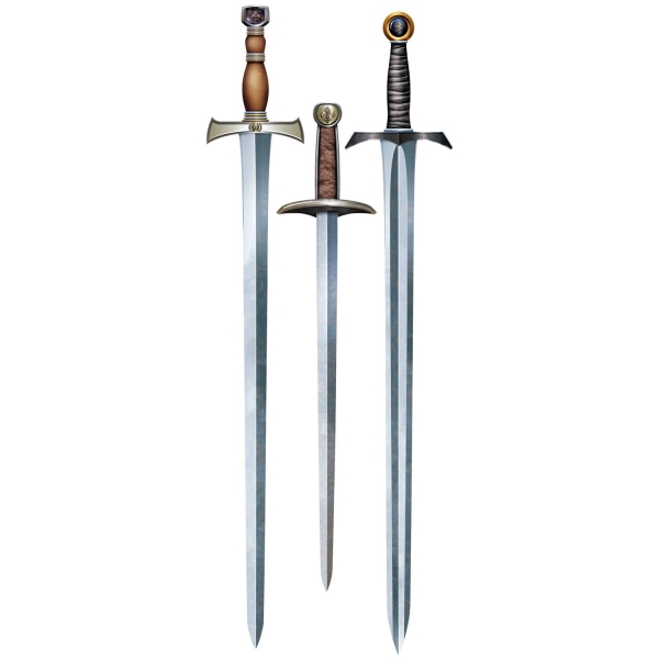 Cutout Set Schwertkampf - Ritter + Mittelalter Deko
