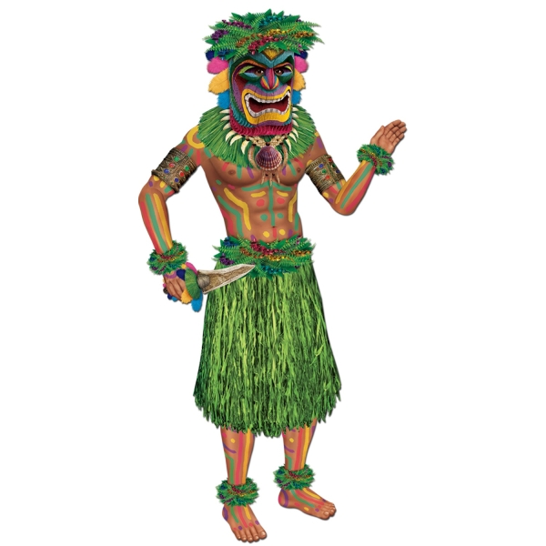 Cut-out-Figur Tiki-Krieger, 97cm groß