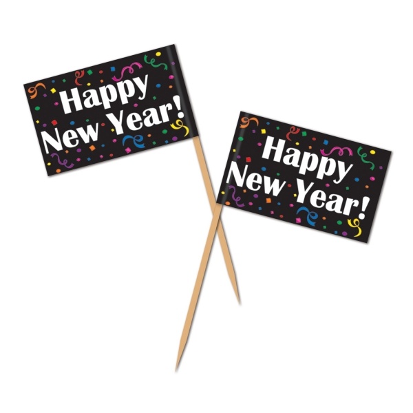 Party-Extra Flaggenpicker Happy New Year