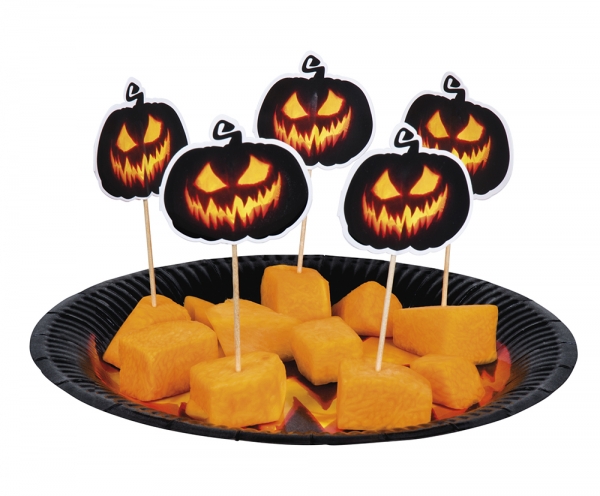 Cocktail-Sticks Spooky Pumpkin - Halloween Kuerbis Deko