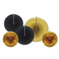 Dekofächer Set Golden Starlight, 5-teilig