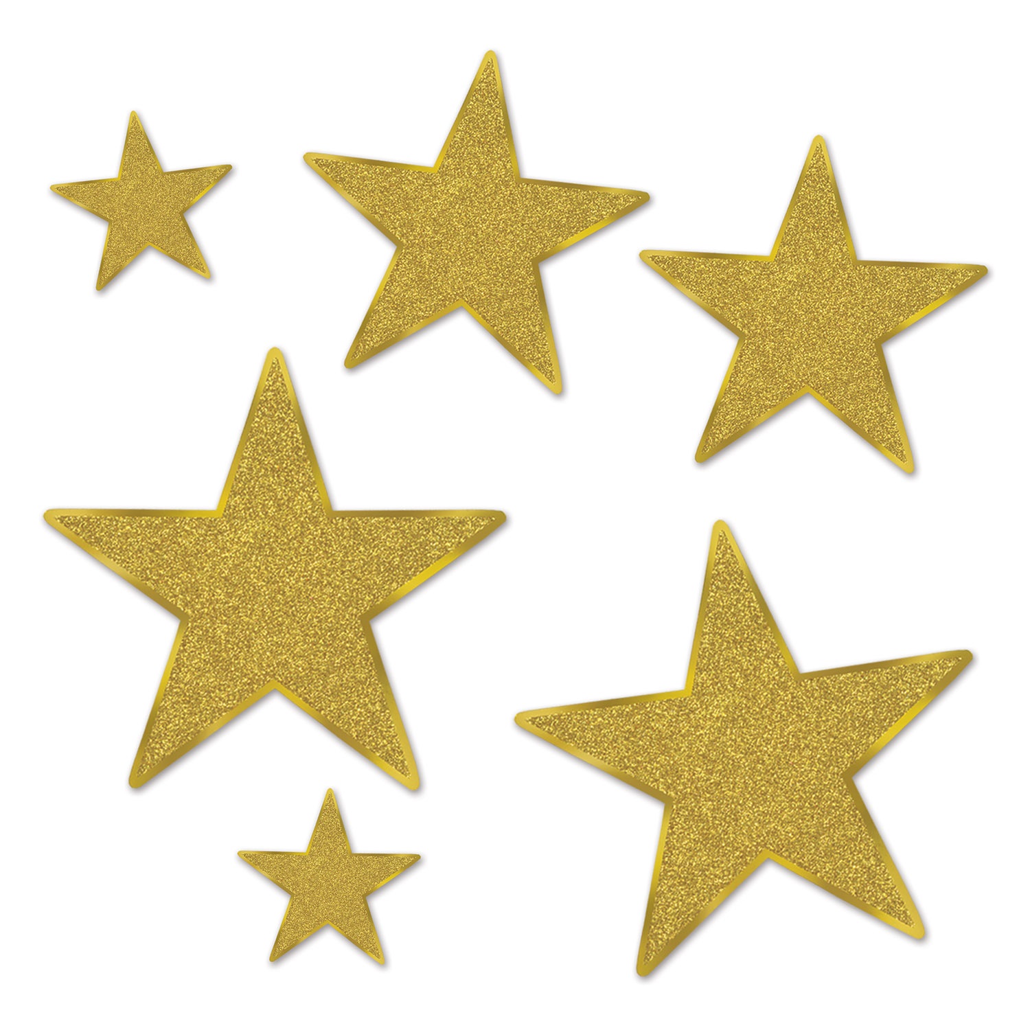Gold Star Folienstern Set - Goldene Deko ➤ Party Extra