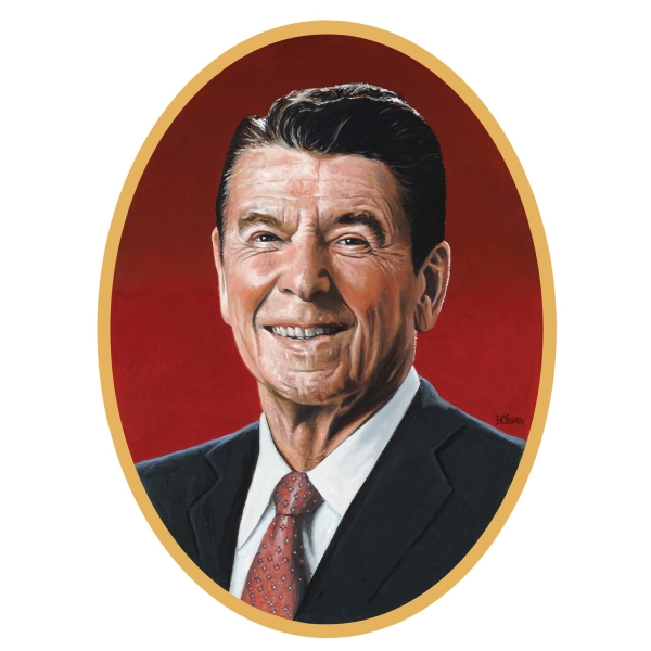 Cut-out Reagan Portrait, 62 x 46 cm