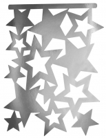 Sternenschauer Dekoplatte, silber, 50 x 70 cm
