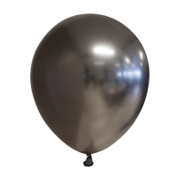 10 Mirror Luftballons, chrom, kühles Grau, 30 cm