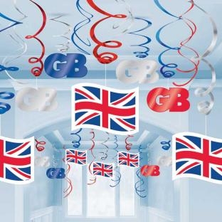 Maxi-Pack Dekohänger Groß Britannien, 30 Stück je 50 -70 cm
