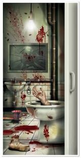 Tür-Dekofolie Horror-WC, 75 x 150 cm groß