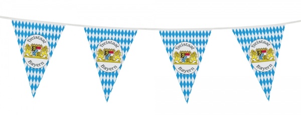 Wimpelkette Freistaat Bayern - Oktoberfest Deko