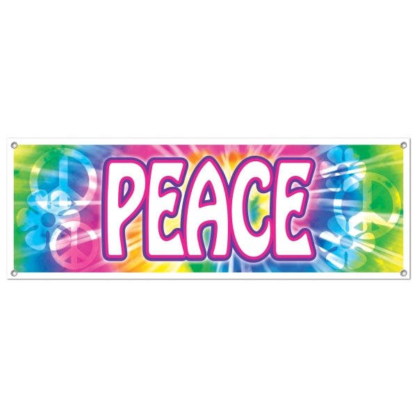 Mega Partybanner Hippie Peace