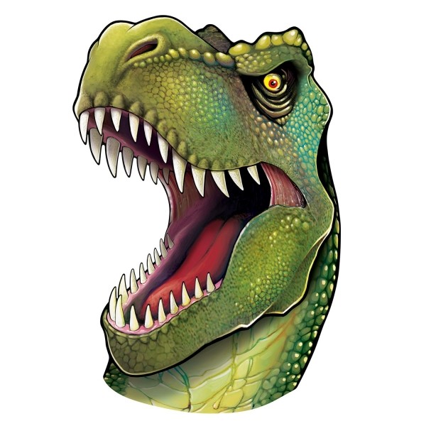 Party-Extra XL-Cutout T-Rex Passbild, 86 cm -Dinosaurier Deko