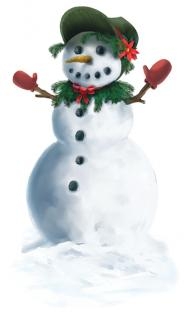 Fenster-Folie Snowgirl - Winterdeko