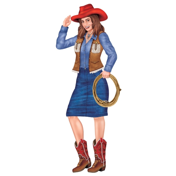 Cut-out-Figur Cowgirl, 90 cm groß