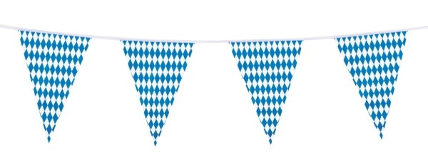 Party-Extra Wimpelkette Bayerische Raute, 10 Meter