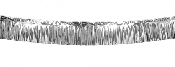 Party-Extra XL-Metallic Ftransenbanner silber, 6 Meter