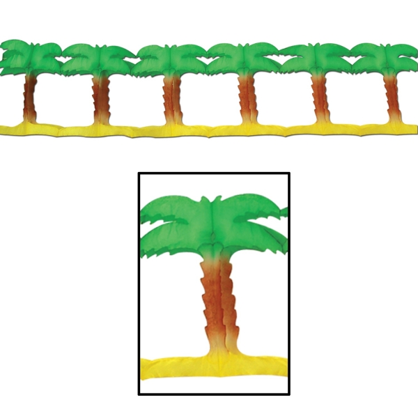 Girlande Palm Beach - Hollywood VIP Partydeko + Beachparty Deko