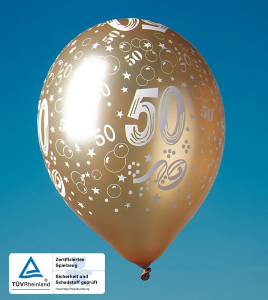 Luftballons Goldene Hochzeit, 5er Pack