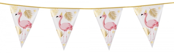 Folien-Wimpelkette Flamingo - Pink Flamingodeko