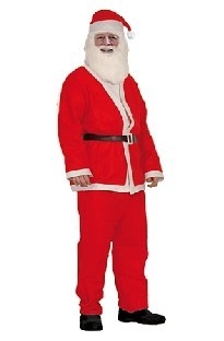 Einfaches Weihnachtsmann-Kostüm mit Bart