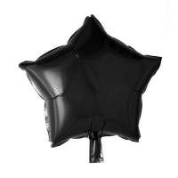 Folienballon Black Star, 46 cm