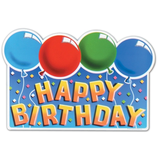 Cutout Dekoschild Happy Bifrthday - Geburtstagsdeko