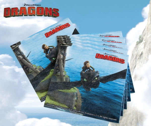 Servietten Dragons, 20er Pack