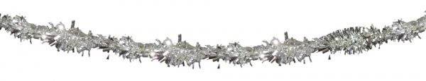 Party-Extra Silberne Metallic-Girlande, 4 Meter
