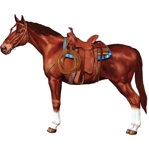 Party-Extra Cutout Westernpferd, 85 x 70 cm - Cowboy Deko