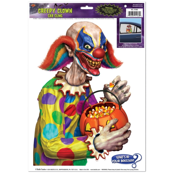 Fensterfolie Horror Clown, 35 cm