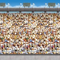 Dekofolie Stadion-Tribüne, 9 m lang, 120 cm hoch