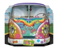 Riesen Pappaufsteller Hippie Bus, 80 x 60cm